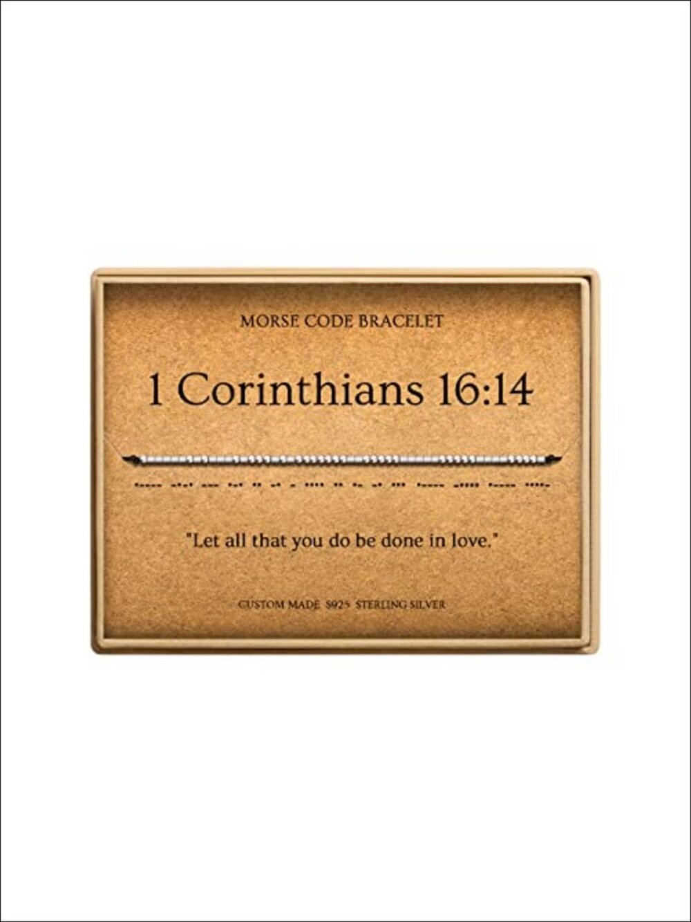 Morse Code Bible Verse Bracelet Sterling Silver Adjustable Faith Gift